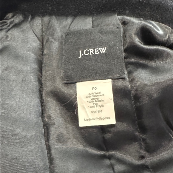 J. CREW WOOL BLEND CLASSIC DOUBLE BREASTED PEA COAT - Picture 9 of 9